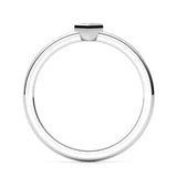 Low bezel setting of the rio princess cut diamond ring