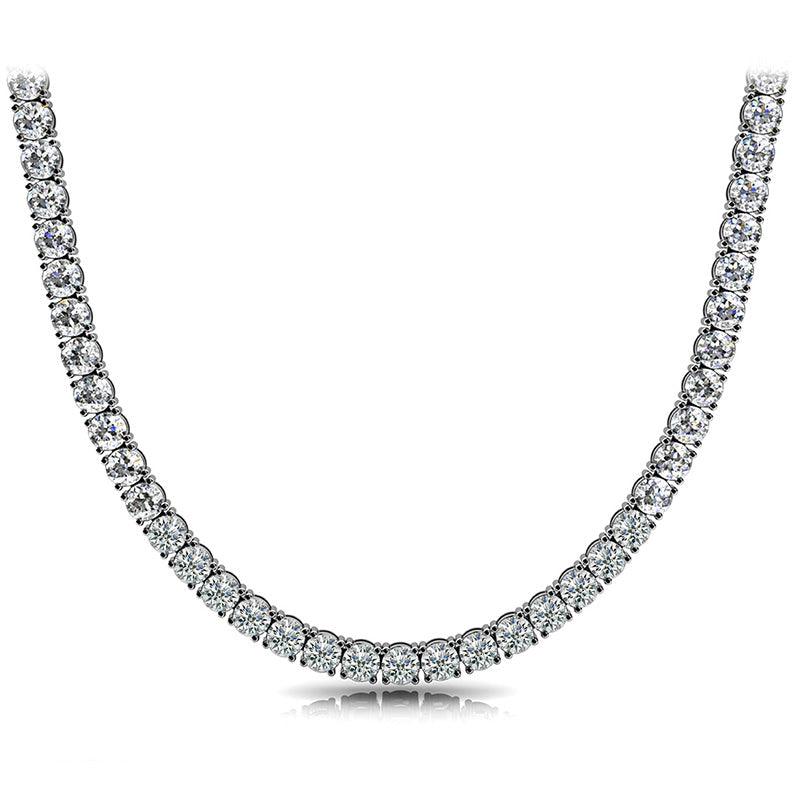 Riviera Diamond Necklace, 25 Carats, White Gold or Platinum 