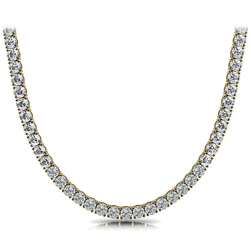 Riviera Diamond Necklace, 13 Carats, Yellow Gold — view 2