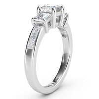 Robina - Princess Cut Diamond Three Stone Ring thumbnail 4