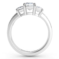 Robina - Princess Cut Three Stone Ring in Platinum thumbnail 5