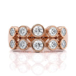 Roxy - Diamond Dress Ring in Rose Gold.  10 diamonds 0.60 carats. 