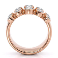 Roxy - Multi Diamond Dress Ring Rose Gold thumbnail 3