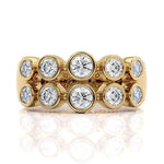 Roxy - Diamond Dress Ring in Yellow Gold.  10 diamonds 0.60 carats. 