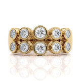 Roxy - Diamond Dress Ring in Yellow Gold.  10 diamonds 0.60 carats. 
