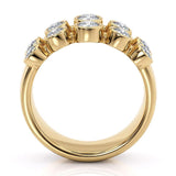 Roxy - Diamond Dress Ring in Yellow Gold.  10 diamonds 0.60 carats.  Side View 2