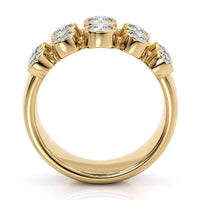 Roxy - Multi Diamond Dress Ring Yellow Gold thumbnail 3