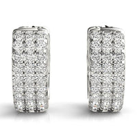 Sahara - Luxurious Three-row Diamond Huggies  0.50ct thumbnail 3