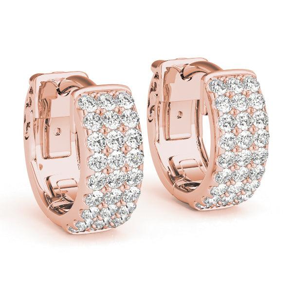 Sahara - Luxurious Three-row Diamond Huggies  0.50ct - Monroe Yorke Diamonds, view 5