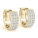Sahara - Luxurious Three-row Diamond Huggies  0.50ct - Monroe Yorke Diamonds