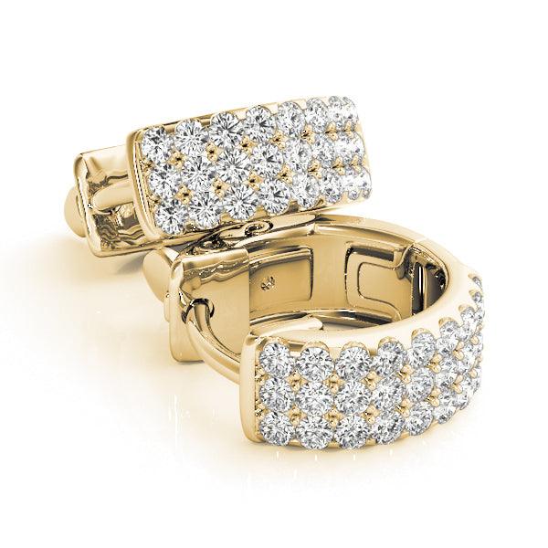 Sahara - Luxurious Three-row Diamond Huggies  0.50ct - Monroe Yorke Diamonds, view 8