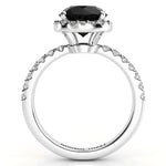 Sasha black Diamond ring side view 
