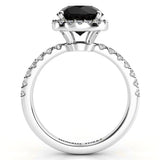 Sasha black Diamond ring side view 