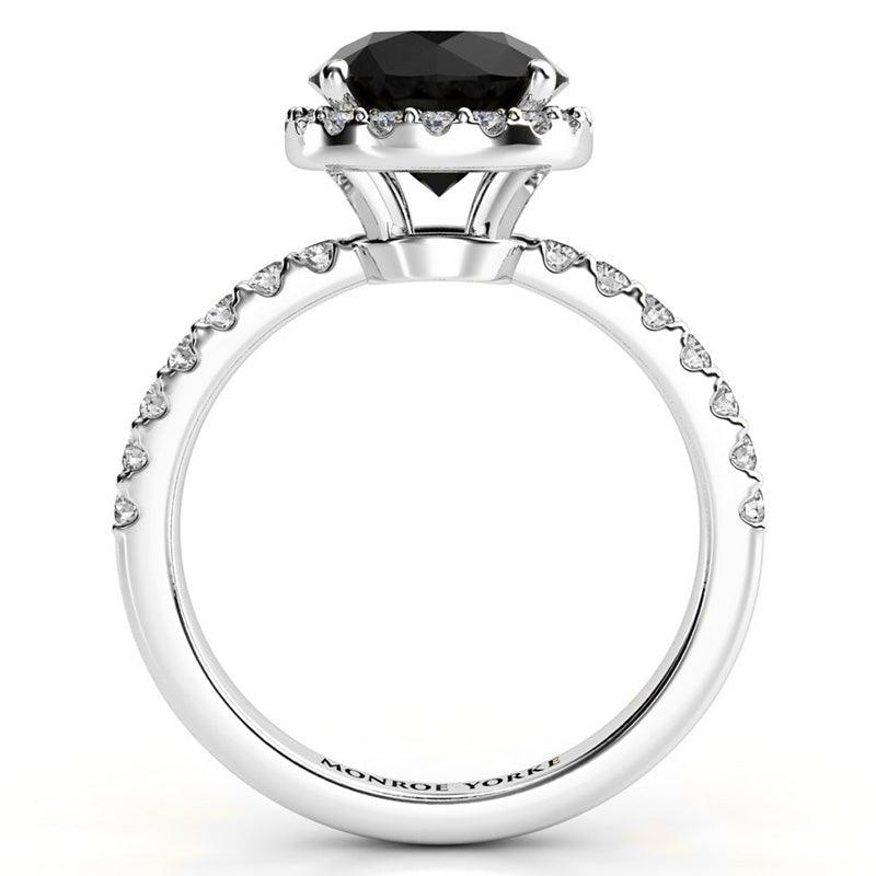 Sasha black Diamond ring side view 