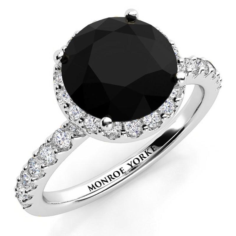 Jetta - Unique Black Diamond Halo Platinum 2.50cts