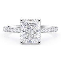 Seville - Radiant Cut Diamond Engagement Ring with Hidden Halo thumbnail 1