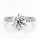 Scarlett - round diamond engagement ring. Centre 6 claw setting