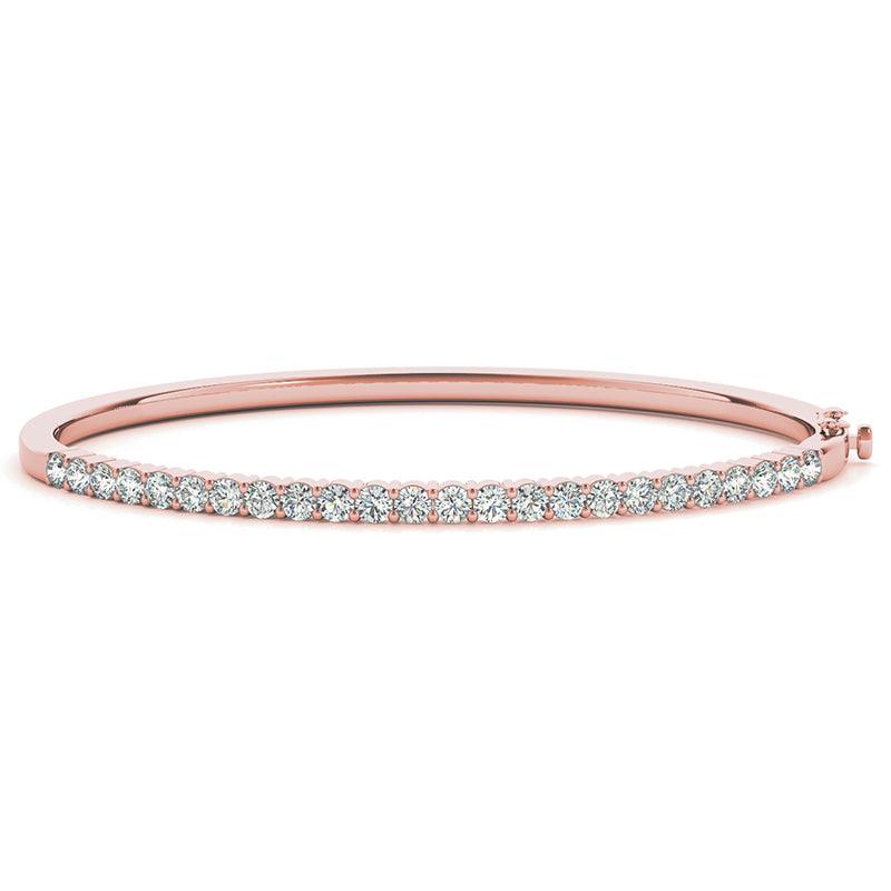 Sicily - Diamond Bangle, Rose gold. — view 2