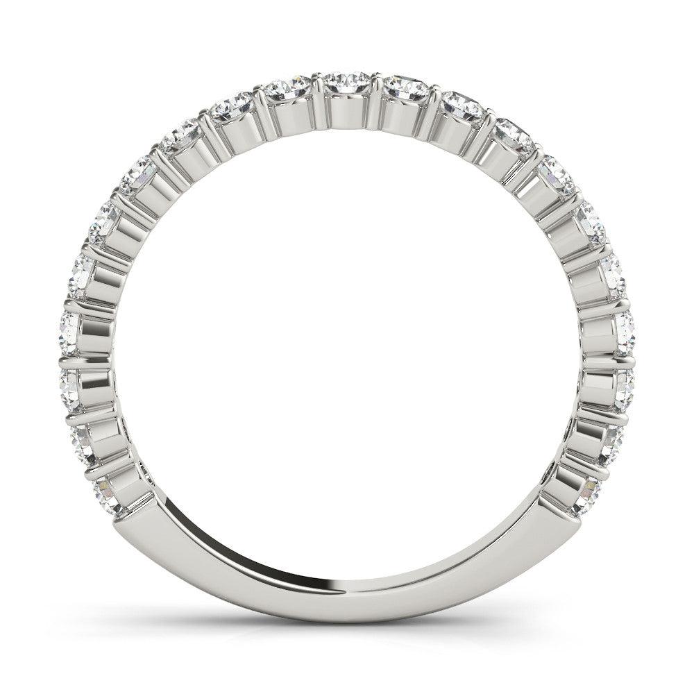 Side view of Skylar diamond wedding ring