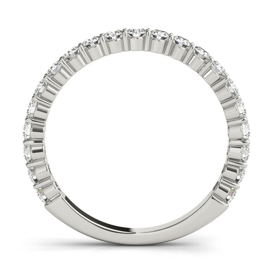Side view of Skylar diamond wedding ring