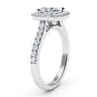 Summer - Cushion Cut Halo Diamond Engagement Ring thumbnail 4