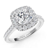 Summer - Cushion Cut Halo Diamond Engagement Ring thumbnail 2