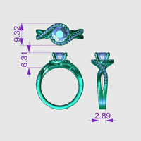 Tessa 18ct Rose Gold Unique Diamond Engagement Ring thumbnail 2