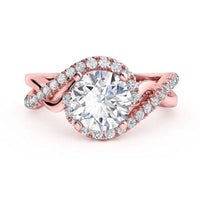 Tessa 18ct Rose Gold Unique Diamond Engagement Ring thumbnail 1