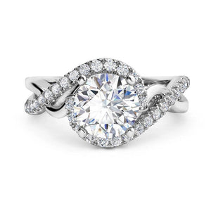 Tessa 18ct White Gold Unique Diamond Engagement Ring