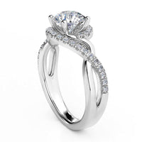Tessa 18ct White Gold Unique Diamond Engagement Ring thumbnail 3