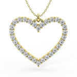 Thea - diamond heart pendant in yellow gold 
