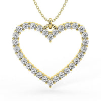 Thea Gold Diamond Heart Pendant 0.45ct thumbnail 1