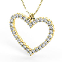 Thea Gold Diamond Heart Pendant 0.45ct thumbnail 3