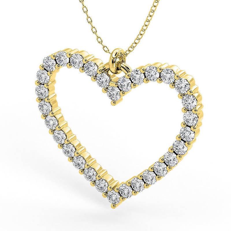 Beautiful heart pendant set with diamonds.  18ct gold. 