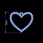 Thea - diamond heart pendant. Measurements. 