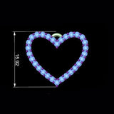 Thea - diamond heart pendant. Measurements. 