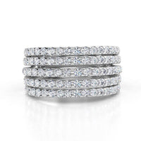 Vega - Multi Band Diamond Ring. 1.50 carats thumbnail 3
