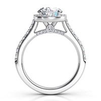 Victoria - Round Diamond Halo thumbnail 2