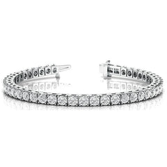 Vida - Round Diamond Round Diamond Tennis Bracelet, White Gold or Platinum