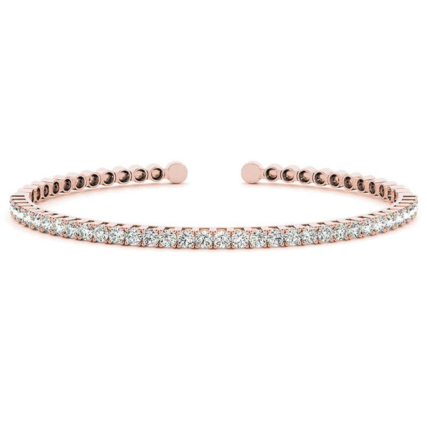 Vienna diamond bangle in rose gold.