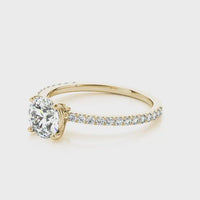 April Yellow Gold Diamond Engagement Ring thumbnail 3