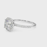 Courtney — Cushion Lab Grown Diamond Halo Engagement Ring thumbnail 7