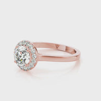 Callie - Classic Diamond Halo Ring Rose Gold thumbnail 3