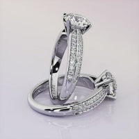 Charlotte - Round Diamond Engagement Ring Pave Diamonds thumbnail 2