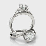Video - Piper wrap around round diamond engagement ring in white gold