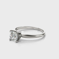 Renata — Cushion Cut Lab Grown Diamond Solitaire Engagement Ring thumbnail 3