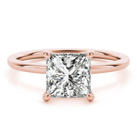 Jenna — Princess Cut Lab Grown Diamond Hidden Halo Engagement Ring thumbnail 6